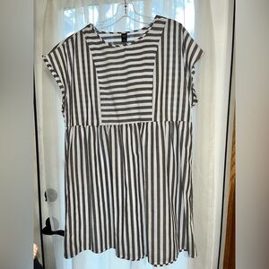 SHEIN Black and White Striped Dress